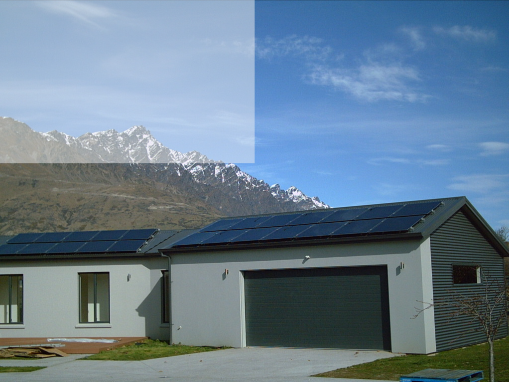 Solar Array on House in Queenstown Residential Solar with Mountain View
