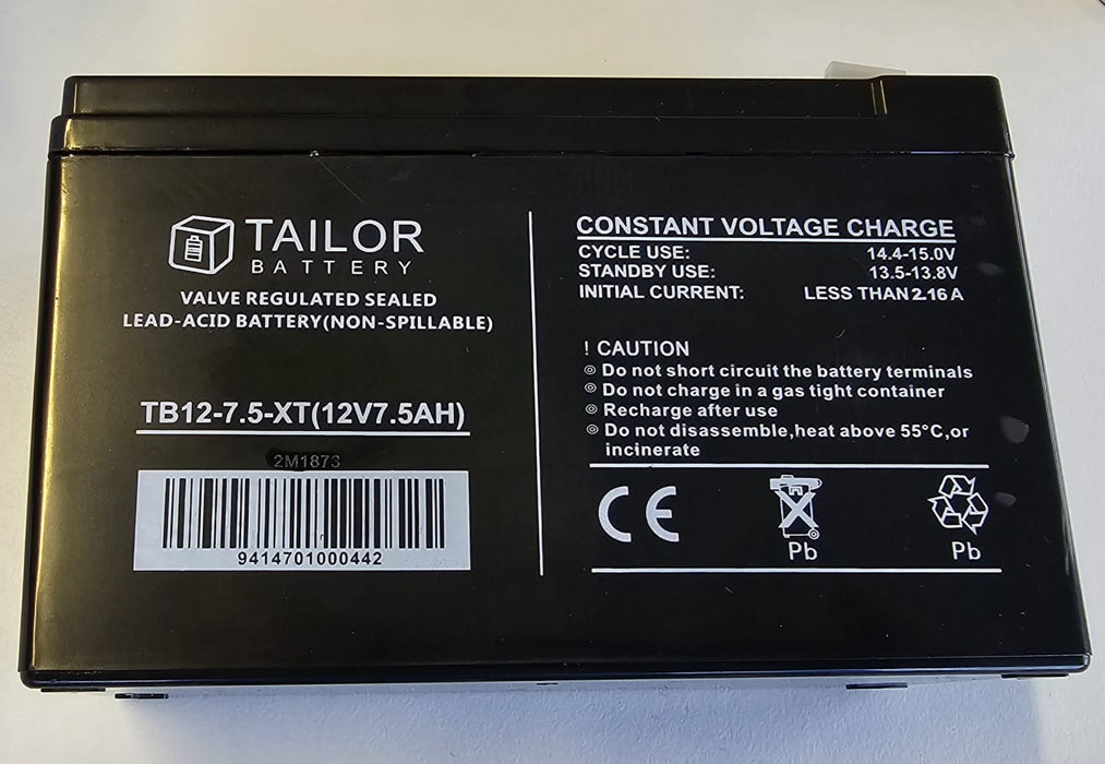 Tailor Battery 12V 7.5Ah Lead Acid Battery